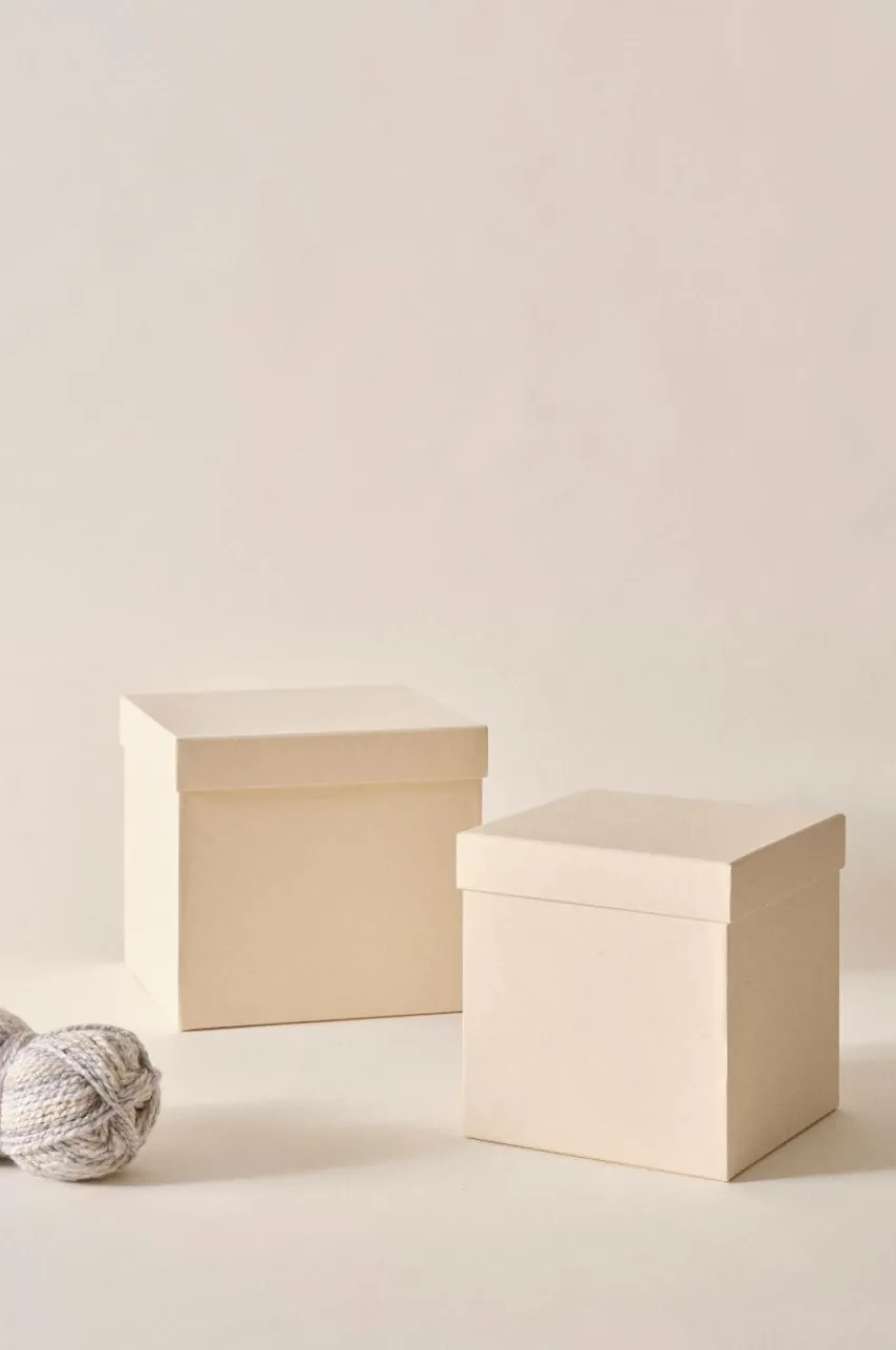 Förvaring|Barndekoration|Jotex BOXAS Pappbox 2-pack - återvunnen Gul