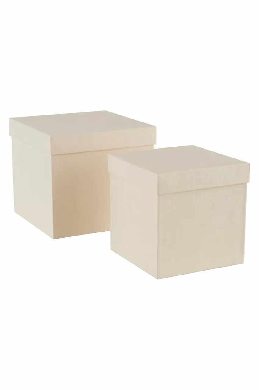 Förvaring|Barndekoration|Jotex BOXAS Pappbox 2-pack - återvunnen Gul