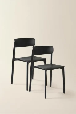 Utestolar & Utepallar|Utemöbler|Jotex BRANTEVIK Stol 2-pack Svart