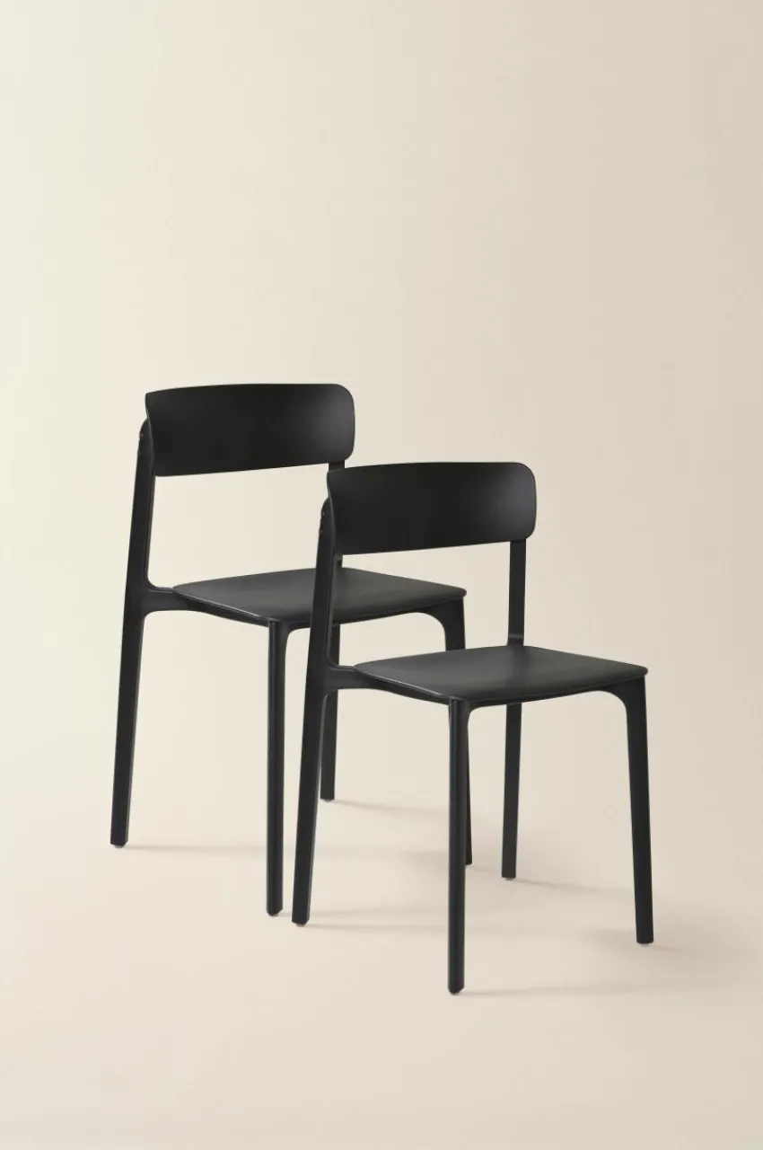 Utestolar & Utepallar|Utemöbler|Jotex BRANTEVIK Stol 2-pack Svart