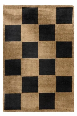 Dörrmattor|Jotex BRICKET Dörrmatta 60x90 Cm Svart/natur