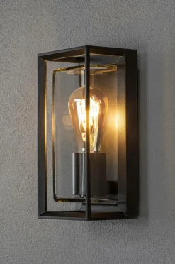 Utebelysning|Utebelysning|Jotex BRINDISI SENSOR Vägglampa Utomhus Svart