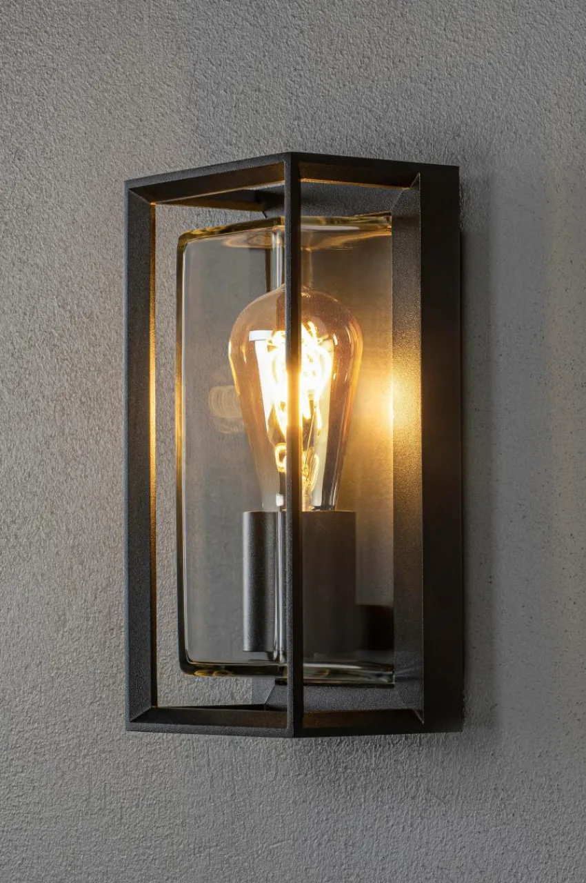 Utebelysning|Utebelysning|Jotex BRINDISI SENSOR Vägglampa Utomhus Svart