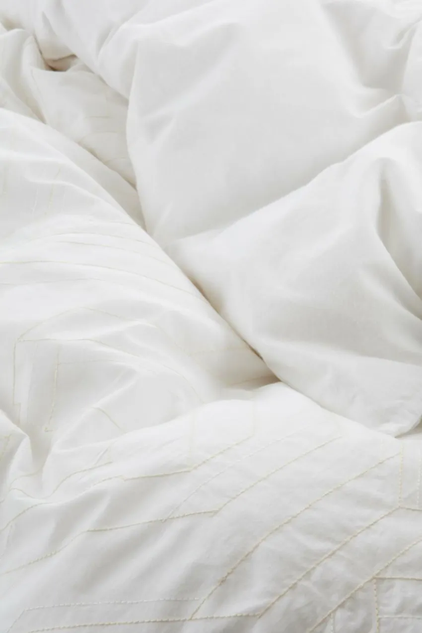 Påslakanset|Jotex BRYONA Påslakanset Dubbelsäng Vit/beige