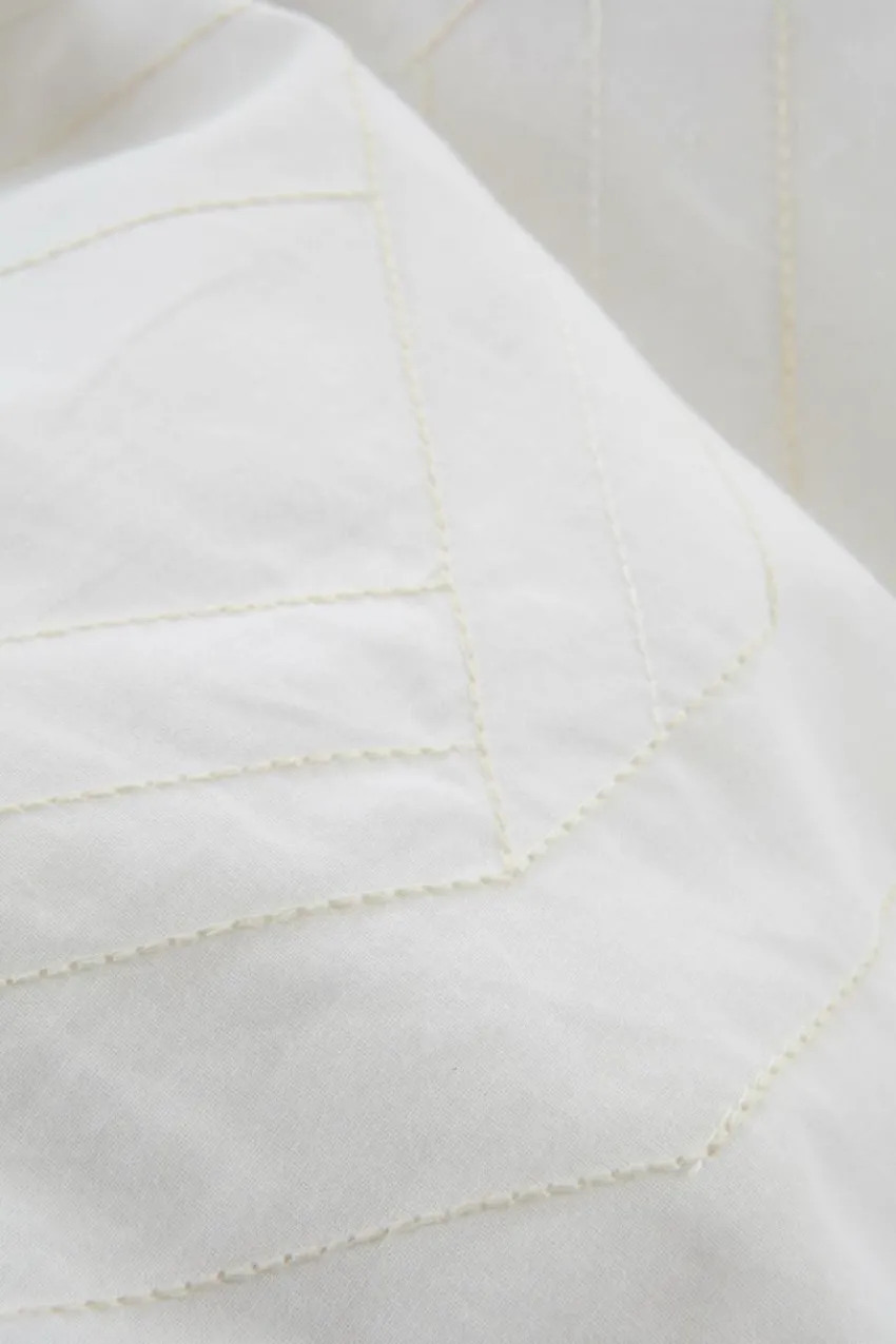 Påslakanset|Jotex BRYONA Påslakanset Dubbelsäng Vit/beige