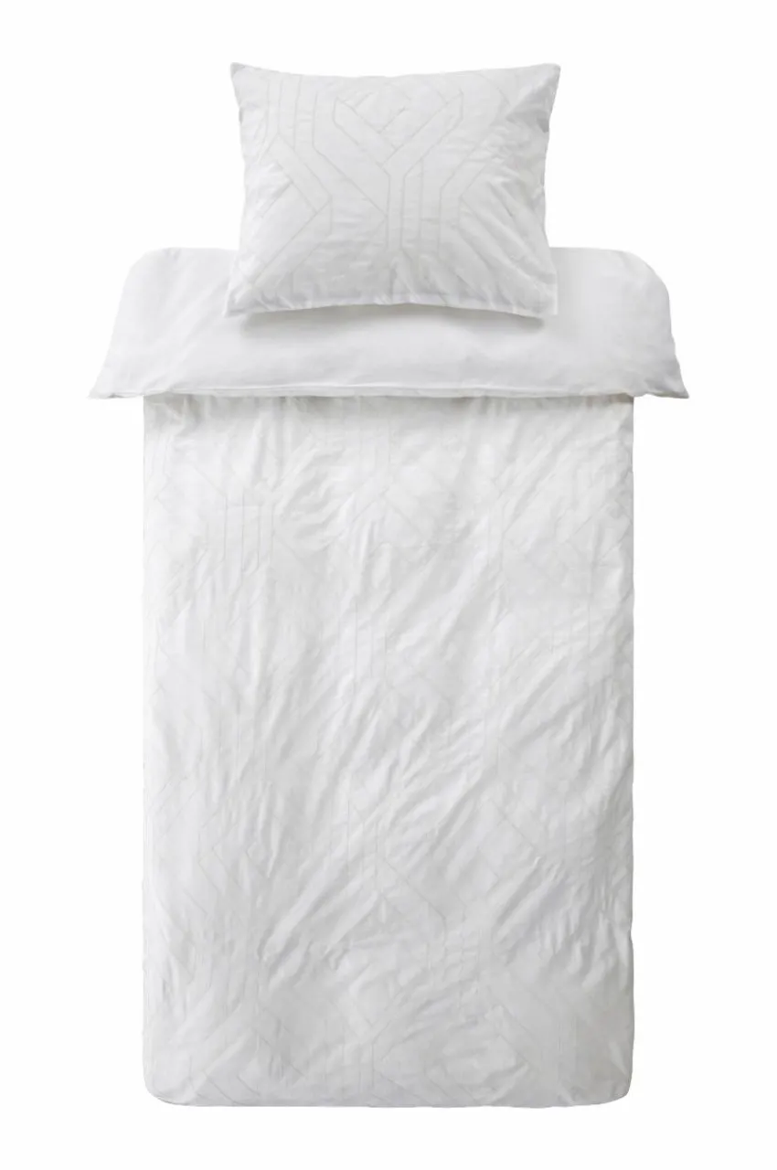 Påslakanset|Jotex BRYONA Påslakanset Enkelsäng Vit/beige