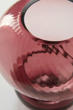 Vaser|Jotex BUBBLAN Glasvas - Höjd 19,5 Cm Vinröd