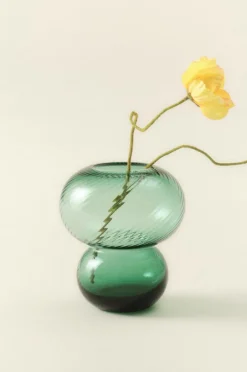 Vaser|Jotex BUBBLAN Glasvas - Höjd 19,5 Cm Grön
