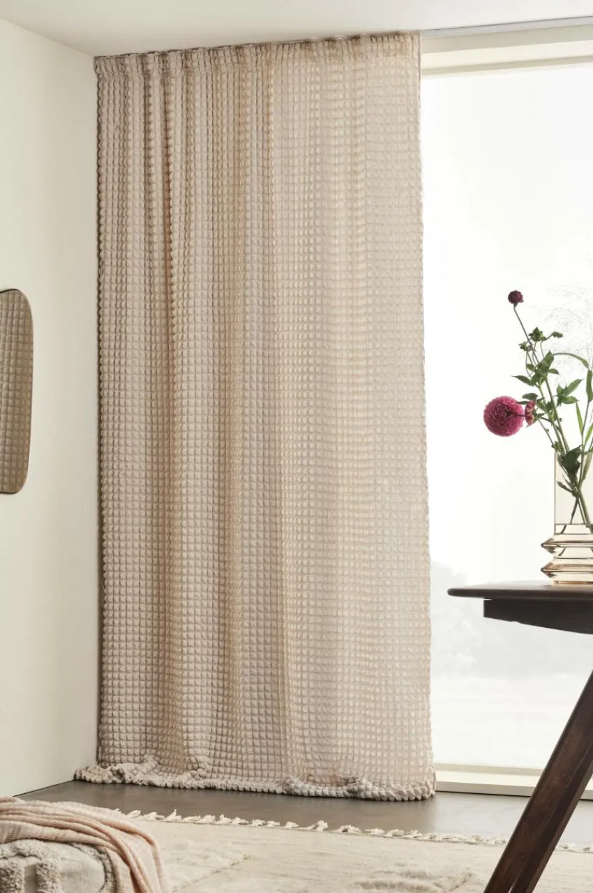 Julgardiner|Multifunktionsgardiner|Jotex BUBBLY Multifuktionsgardin - 1 Längd Beige