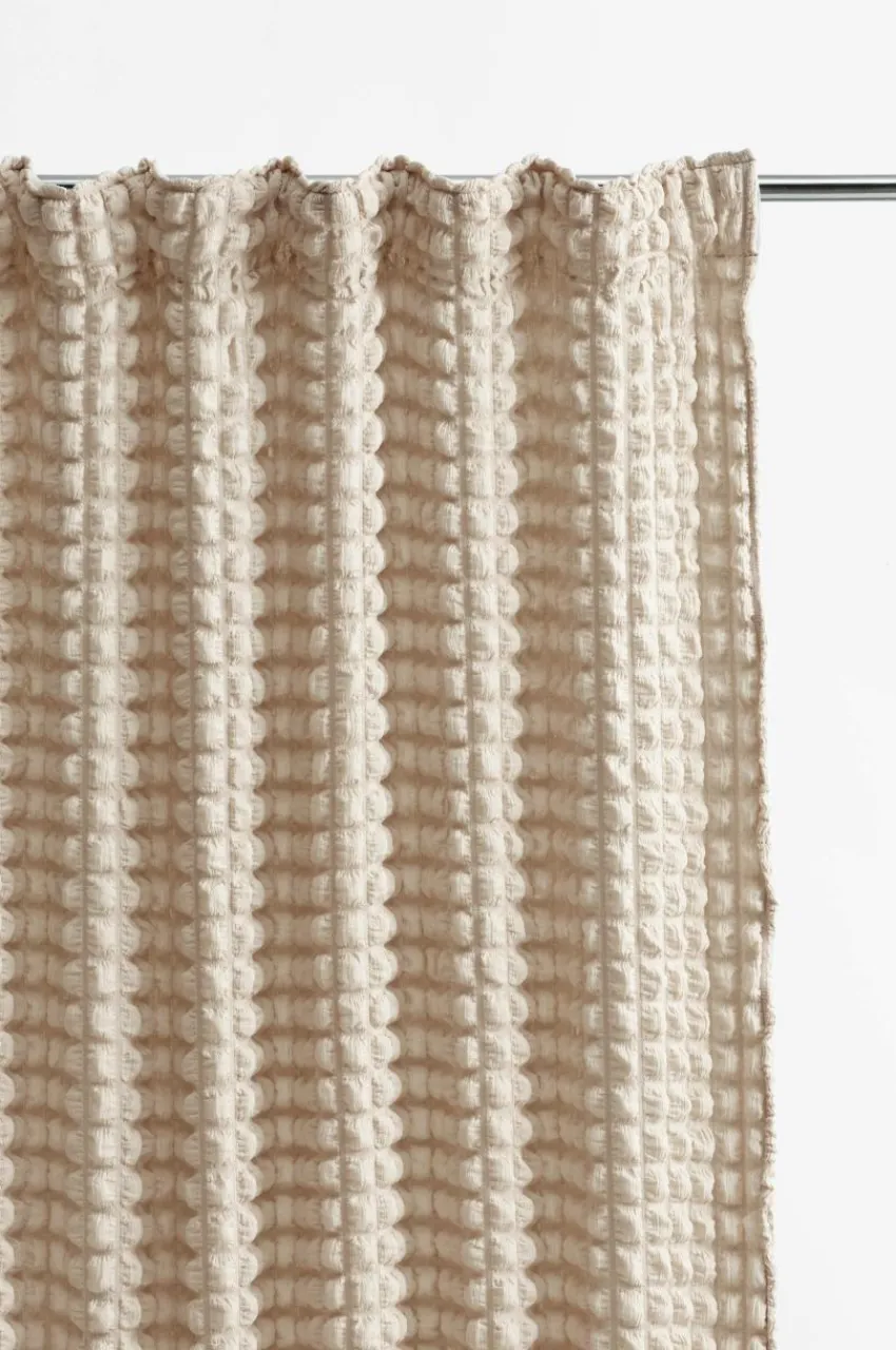 Julgardiner|Multifunktionsgardiner|Jotex BUBBLY Multifuktionsgardin - 1 Längd Beige