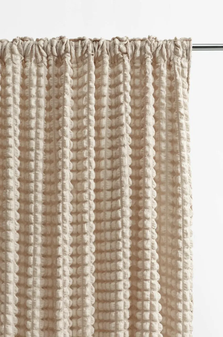 Julgardiner|Multifunktionsgardiner|Jotex BUBBLY Multifuktionsgardin - 1 Längd Beige