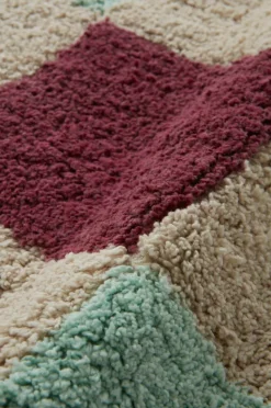 Bomulls- & Trasmattor|Jotex BURDIS Bomullsmatta 170x240 Cm Naturvit/röd/mint