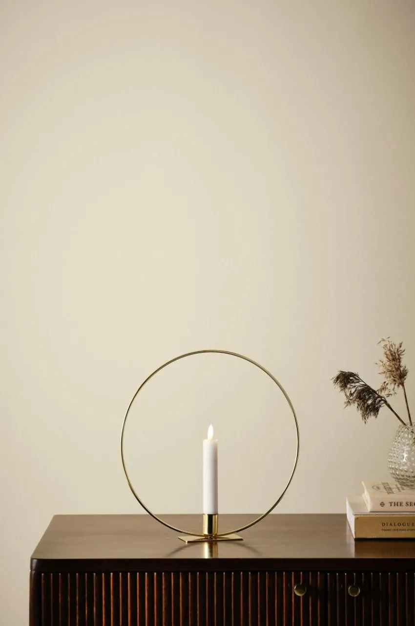Ljusstakar|Juldekoration|Jotex CANDLE RING Bordsdekoration Med LED-ljus Mässing
