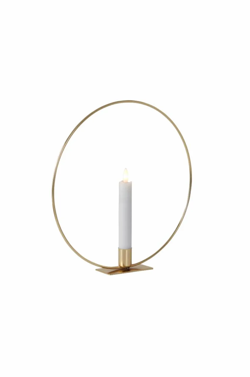 Ljusstakar|Juldekoration|Jotex CANDLE RING Bordsdekoration Med LED-ljus Mässing