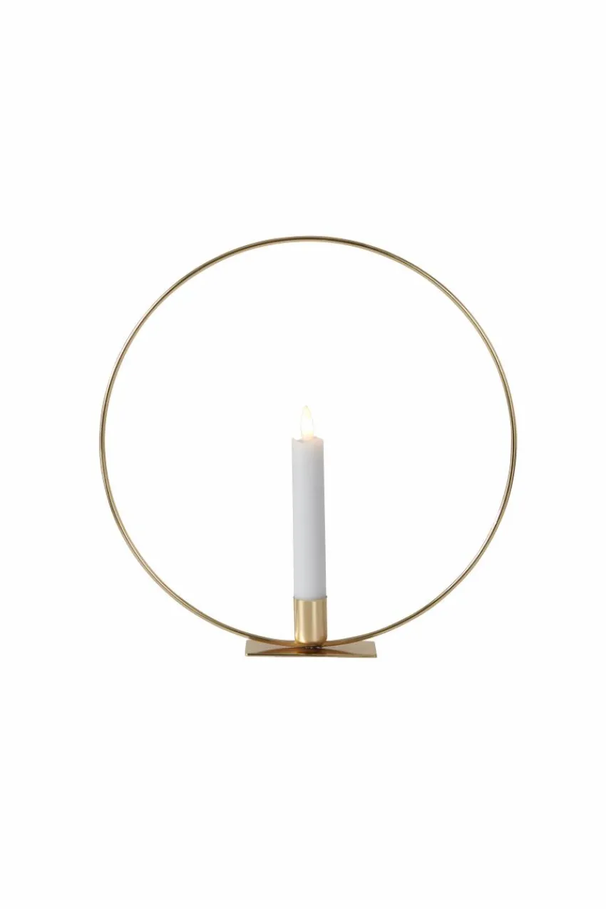 Ljusstakar|Juldekoration|Jotex CANDLE RING Bordsdekoration Med LED-ljus Mässing