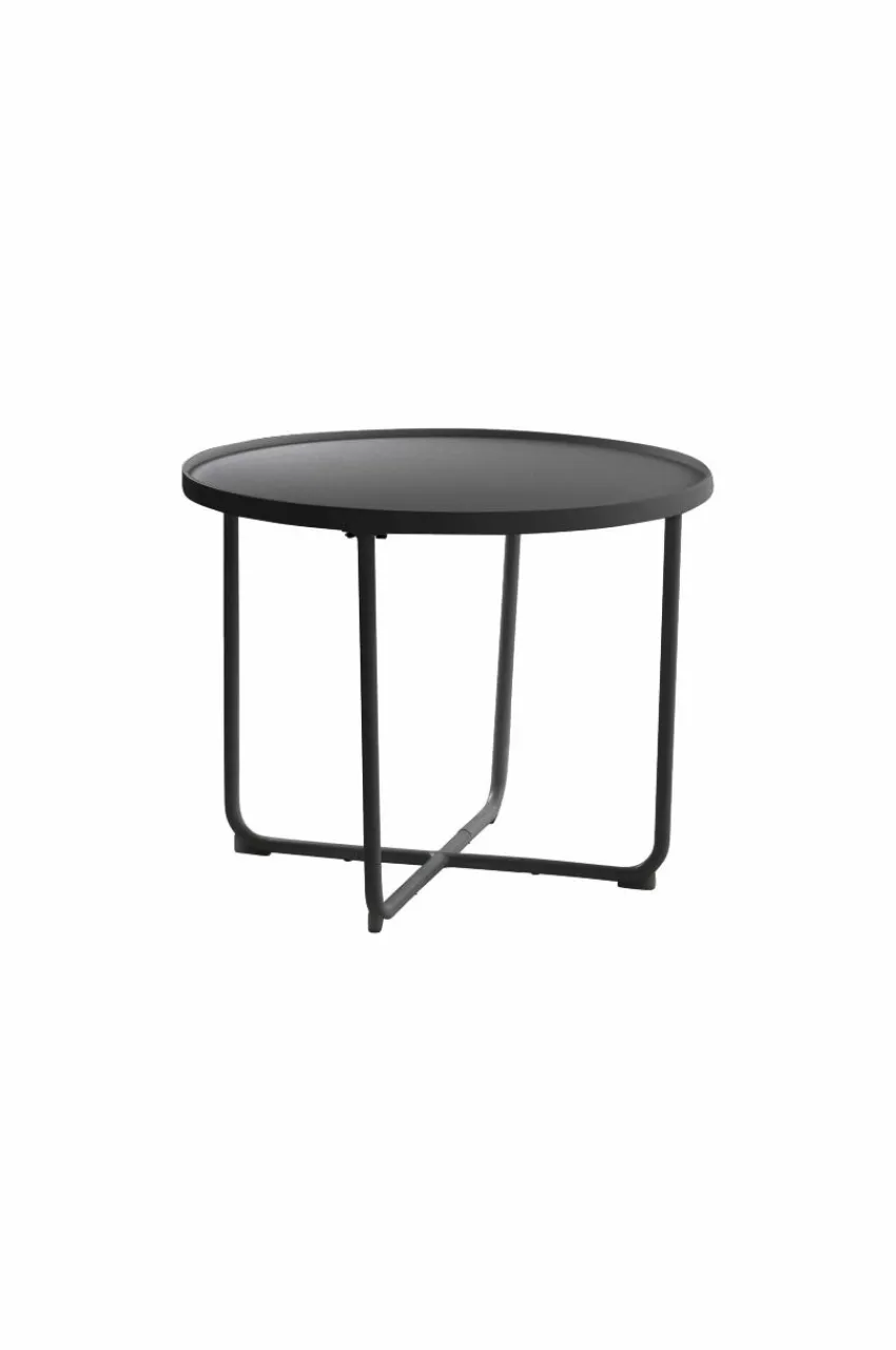Utebord|Utemöbler|Jotex CAORLE Sidobord ø 61 Cm - Hög Svart