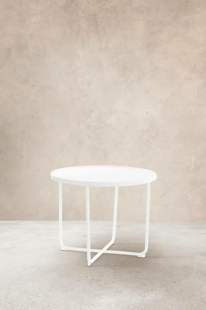 Utebord|Utemöbler|Jotex CAORLE Sidobord ø 61 Cm - Hög Vit