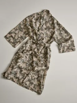 Morgonrockar|Jotex CARA Kimono Lång Mörkgrön