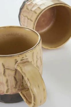 Koppar & Muggar|Jotex CARA Mugg 2-pack Mörkbrun/beige