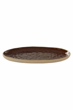 Brickor & Serveringsfat|Jotex CARA Serveringsfat 29x18 Cm Mörkbrun/beige