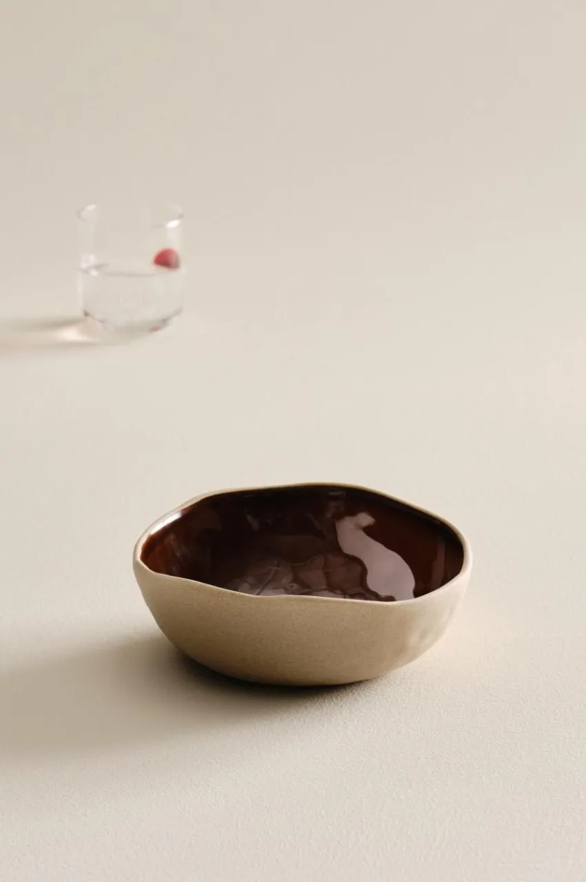 Skålar|Jotex CARA Skål ø 18 Cm Mörkbrun/beige