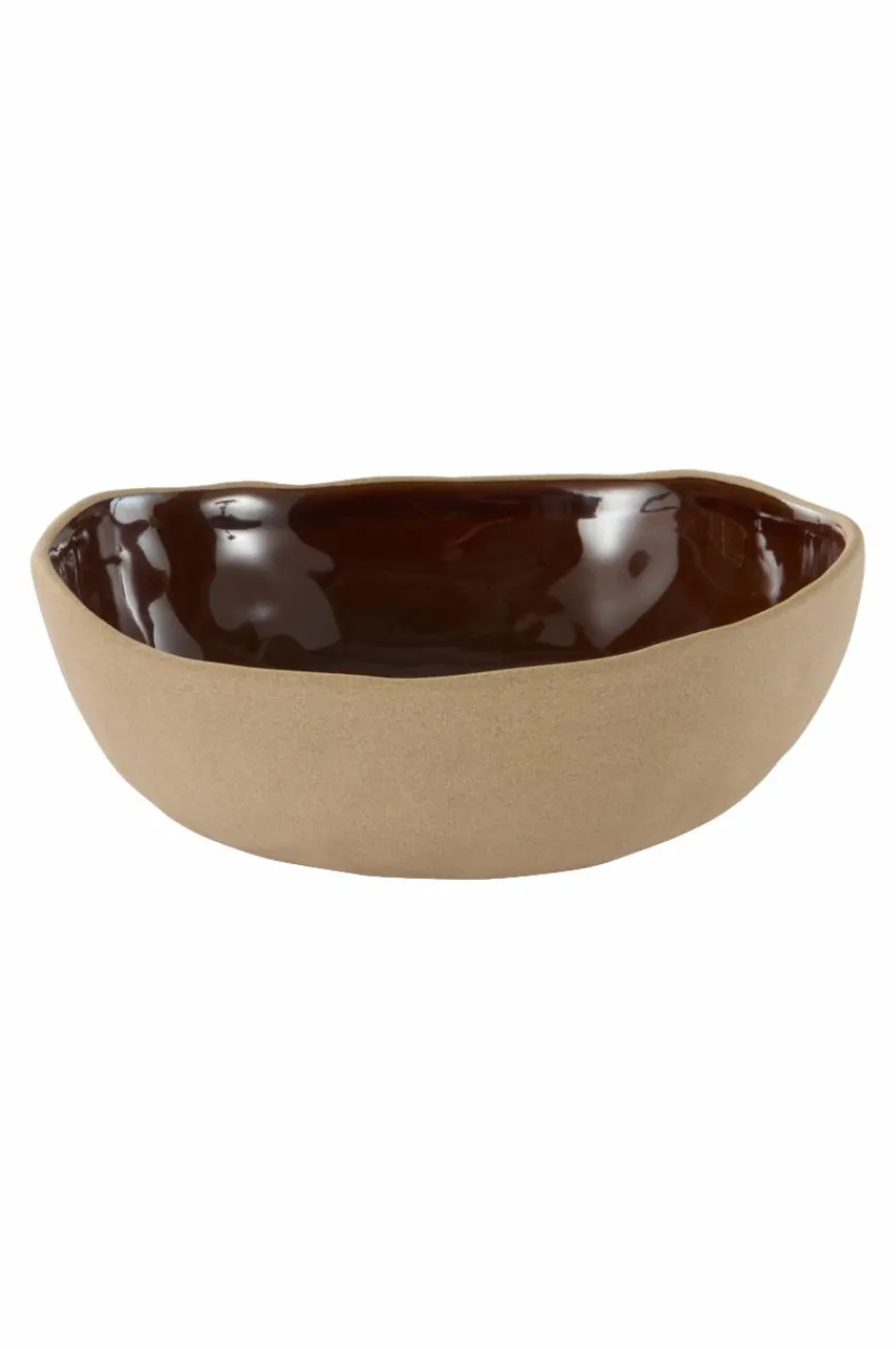 Skålar|Jotex CARA Skål ø 18 Cm Mörkbrun/beige