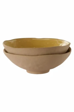 Skålar|Jotex CARA Skål 2-pack ø 18 Cm Senap/beige