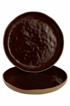 Tallrikar|Jotex CARA Tallrik ø 26 Cm Mörkbrun/beige