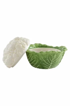 Brickor & Serveringsfat|Jotex CAULIFLOWER Skål Med Lock Grön/naturvit