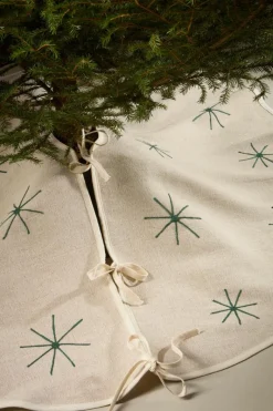 Julgransmattor|Jotex CHARON Julgranskappa ø 120 Cm Ljusbeige/grön