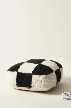Sittpuffar|Jotex CHESS Sittpuff 80x80 Cm Svart/vit