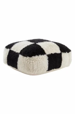 Sittpuffar|Jotex CHESS Sittpuff 80x80 Cm Svart/vit