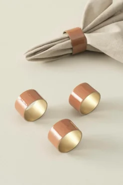 Kökstillbehör|Jotex CIERRA Servettring 4-pack Brun/guld
