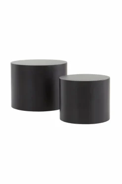 Bord|Jotex CILIN Sidobord 2-pack ø 38 Cm, ø 48 Cm Matt svart