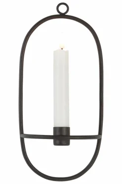 Julbelysning|Ljusstakar|Jotex CINDY Väggljusstake Svart