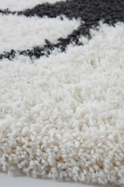 Barnmattor|Barnmattor|Jotex CIRCUTS Luggmatta 120x170 Cm Vit/antracitsvart