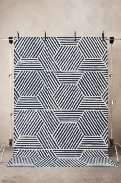 Viskosmattor|Jotex CLADY Viskosmatta 200x300 Cm Blå/vit