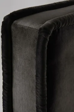 Sänggavlar|Jotex CLIFTON Sänggavel 180 Cm Grå/svart piping