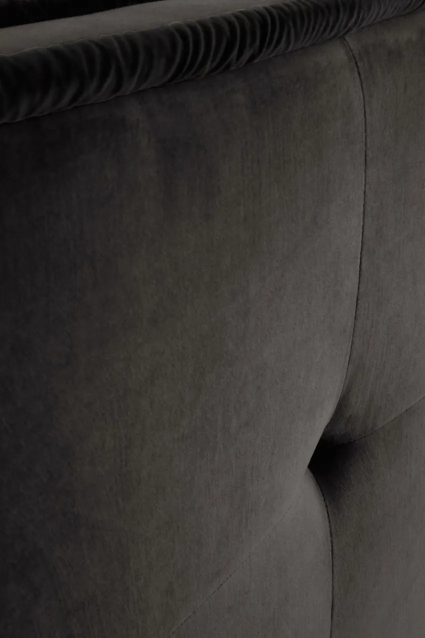 Sänggavlar|Jotex CLIFTON Sänggavel 180 Cm Grå/svart piping