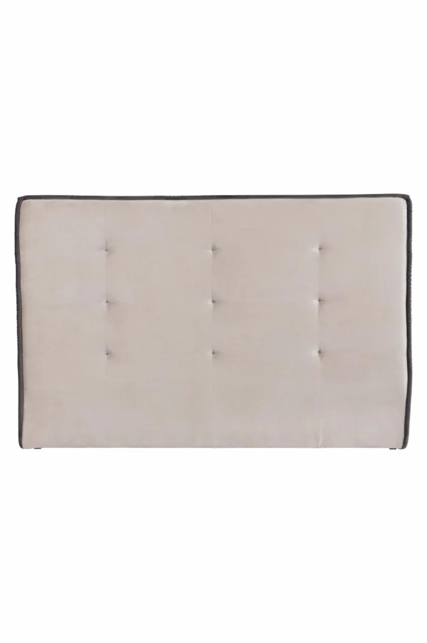 Sänggavlar|Jotex CLIFTON Sänggavel 180 Cm Greige/mörkgrå piping