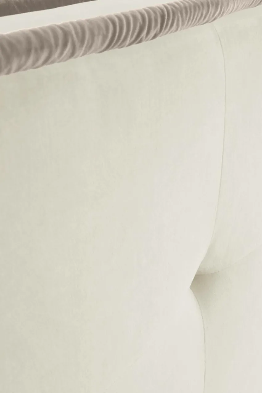Sänggavlar|Jotex CLIFTON Sänggavel 180 Cm Naturvit/greige piping