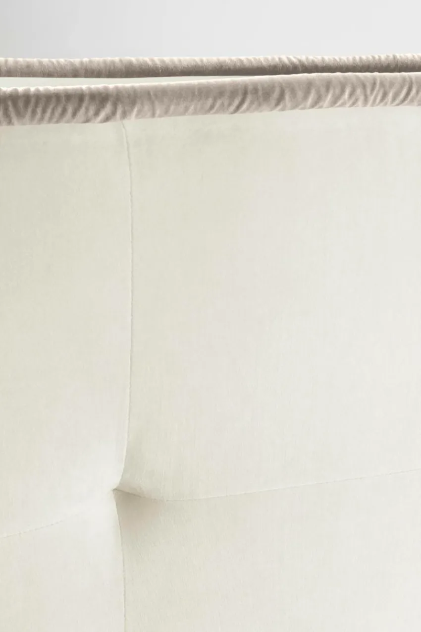 Sänggavlar|Jotex CLIFTON Sänggavel 180 Cm Naturvit/greige piping