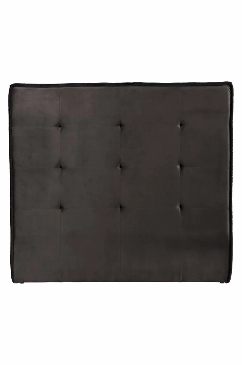 Sänggavlar|Jotex CLIFTON Sänggavel 120 Cm Mörkgrå/svart piping