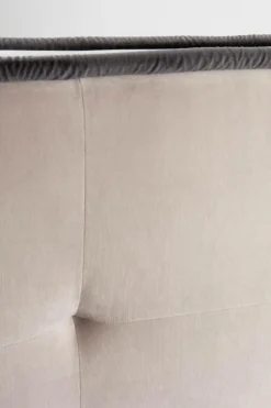 Sänggavlar|Jotex CLIFTON Sänggavel 120 Cm Greige/mörkgrå piping