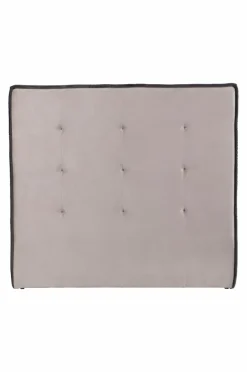 Sänggavlar|Jotex CLIFTON Sänggavel 120 Cm Greige/mörkgrå piping