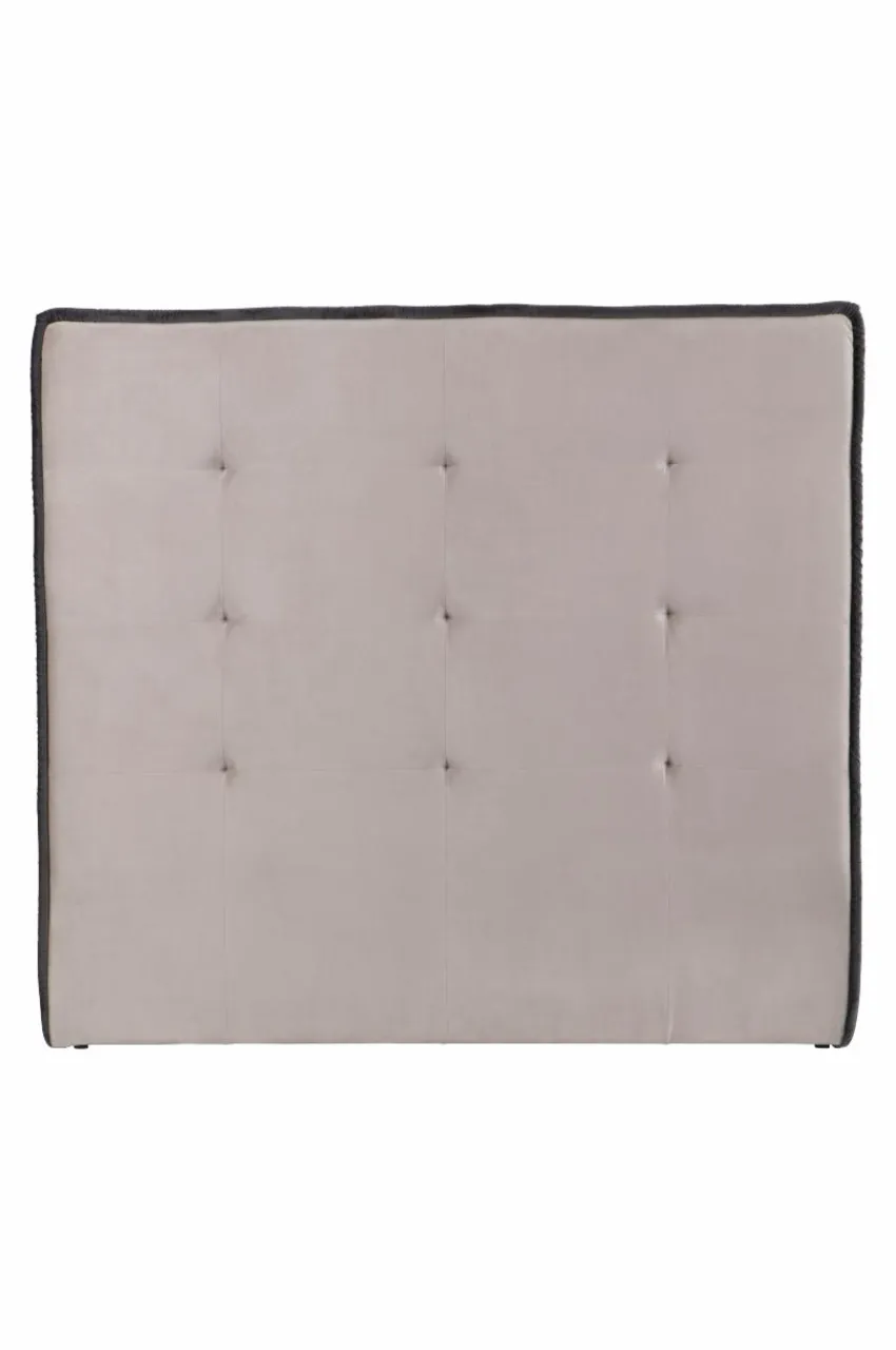 Sänggavlar|Jotex CLIFTON Sänggavel 120 Cm Greige/mörkgrå piping