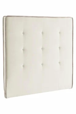 Sänggavlar|Jotex CLIFTON Sänggavel 120 Cm Naturvit/greige piping