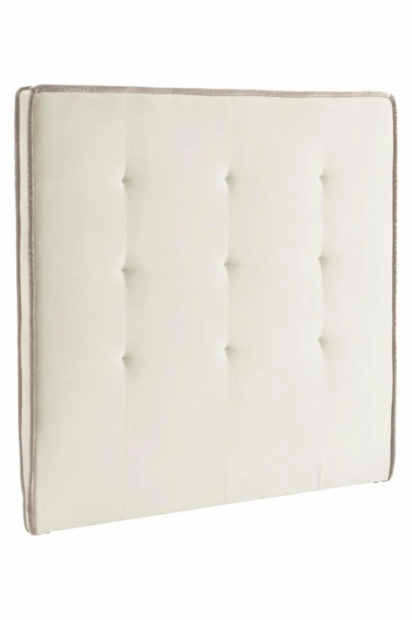 Sänggavlar|Jotex CLIFTON Sänggavel 120 Cm Naturvit/greige piping