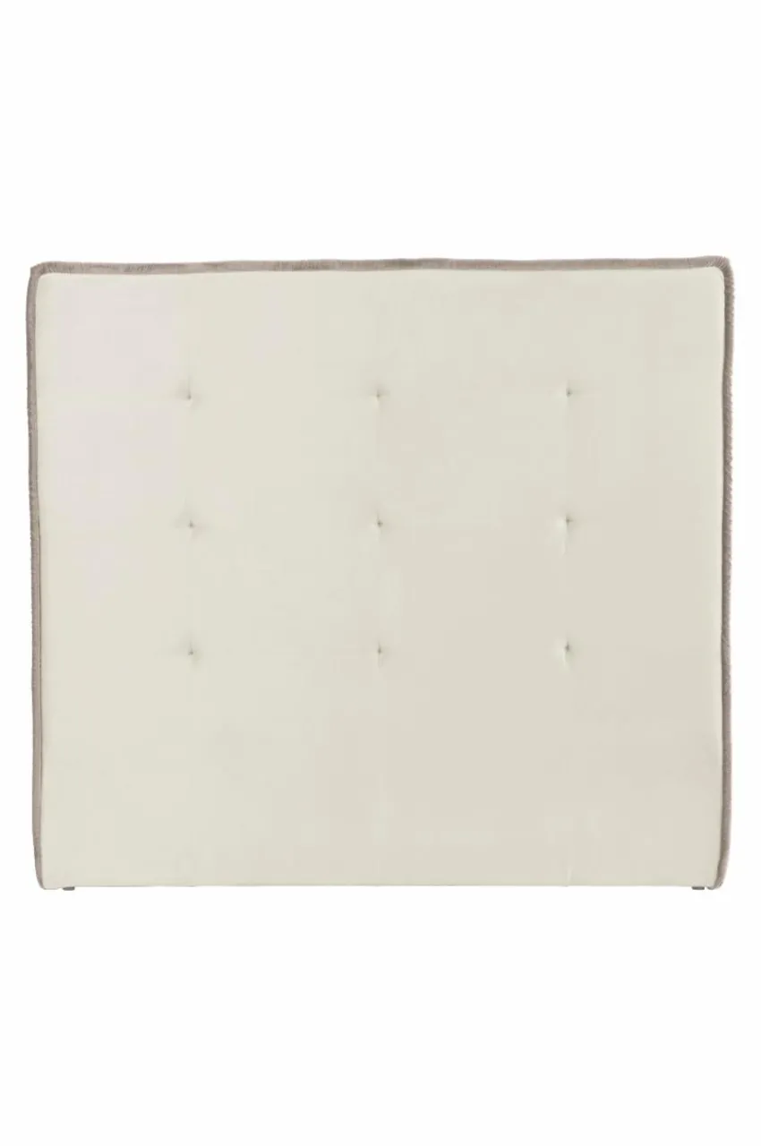 Sänggavlar|Jotex CLIFTON Sänggavel 120 Cm Naturvit/greige piping