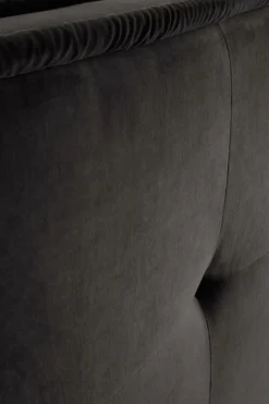 Sänggavlar|Jotex CLIFTON Sänggavel 160 Cm Mörkgrå/svart piping